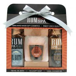 Bohemia Gifts & Cosmetics Rumová kosmetika sprchový gel 100 ml + ručně vyráběné tuhé mýdlo (panák) + olejová lázeň 100 ml, kosmetická sada