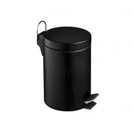 Odpadkový koš s víkem a pedálem Matt Black 3 L