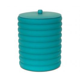 Odpadkový koš s víkem Waves Turquoise 5 L