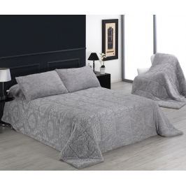 Sada prošívaný přehoz Double Acanthus Grey