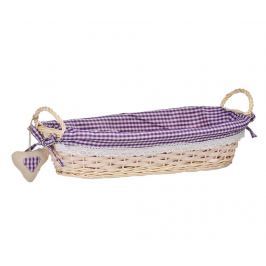 Košík na chléb Gingham Oblong Purple