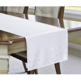Středový ubrus Sheila White 40x140 cm