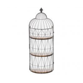 Nástěnná police Cage Black Brown