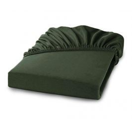 Prostěradlo s gumičkou Percale Loryn Dark Green 160x200 cm