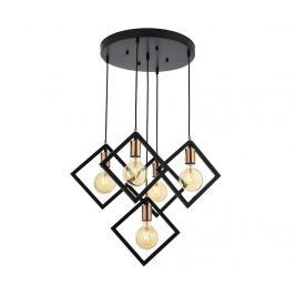 Závěsná lampa Bailey Black Round Five