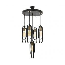 Závěsná lampa Gladis Round Black Five