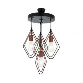 Závěsná lampa Marlene Black Copper Four