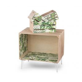 Sada stolek 3 úložné bedny Palm Leaves