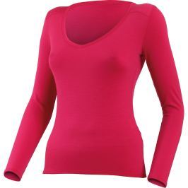 Lasting EVA 4747 růžové merino triko s výstřihem Velikost: L
