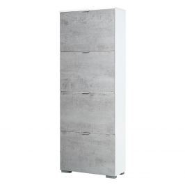 Botník GRAZ 4 výklopy bílá/světlý beton