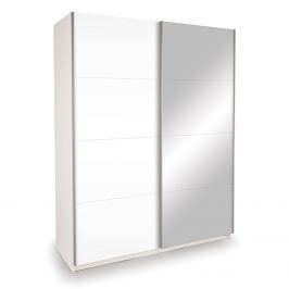 Skříň s posuvnými dveřmi DECOR 150 bílá/zrcadlo