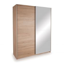Skříň s posuvnými dveřmi DECOR 150 dub/zrcadlo