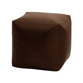 Sedací taburet CUBE hnědý V23